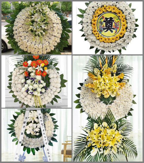 湖南长沙岳麓区银盆岭街道傅家洲村花圈速递